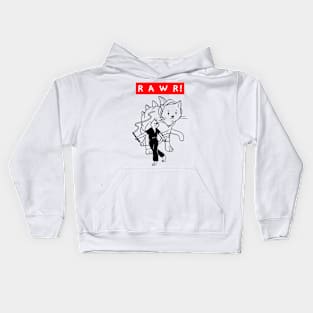 cat Japanese art- karate edition - roar [rawr] Kids Hoodie